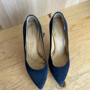 Charlotte Olympia Suede Pumps - Navy 38.5